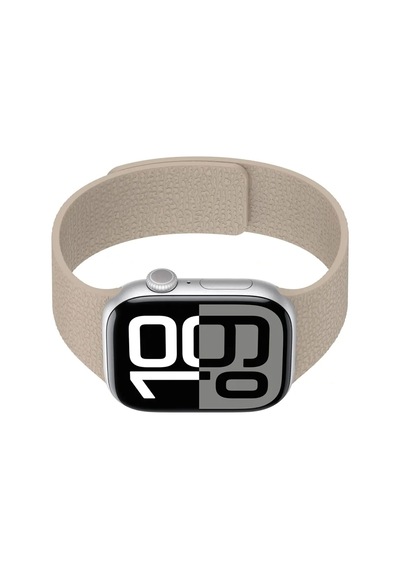 Apple Uyumlu  Watch  10 46mm Redclick Krd-136 Kabartma Desenli Mıknatıslı Silikon Kordon
