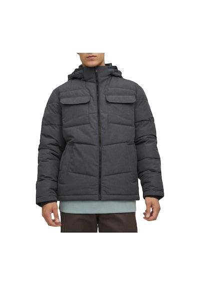 Jack & Jones Jack Jones Jjbrady Puffer Sn Erkek Günlük Mont 12212233-Dark-Grey Gri