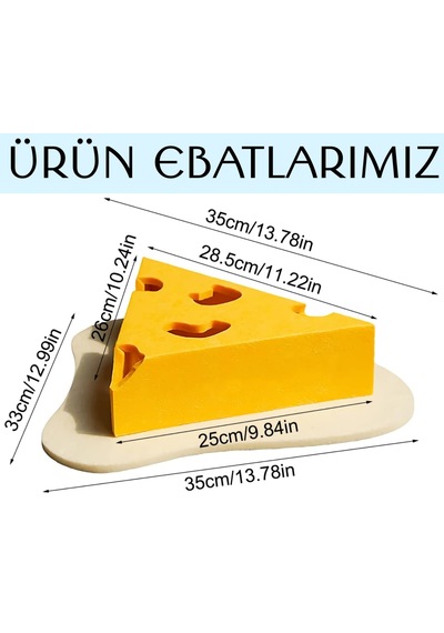Cat Butler Eğitici Kedi Oyuncağı Peynir Dilimi Tasarımlı Etkileşimli Zeka Oyuncağı
