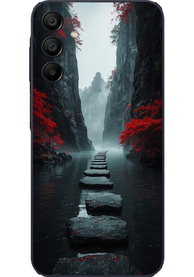Samsung Galaxy A15 Uyumlu Karanlık Yolu Baskılı Silikon Kılıf Renkli