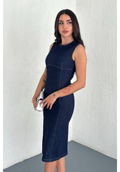 Noa & Noa Kadın Likralı Fermuarlı Denim Elbise Esnek & Vücuda Oturan Stil Mavi Noa & Noa Kadın Likralı Fermuarlı Denim Elbise Esnek & Vücuda Oturan Stil Mavi