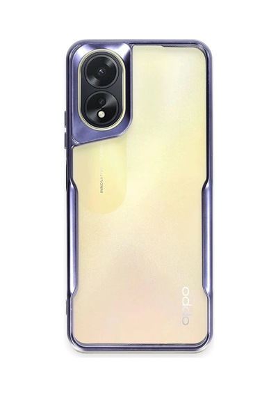 Oppo A38 Kılıf Boyi Silikon Kapak - Lacivert 0.2M-Çok Renkli