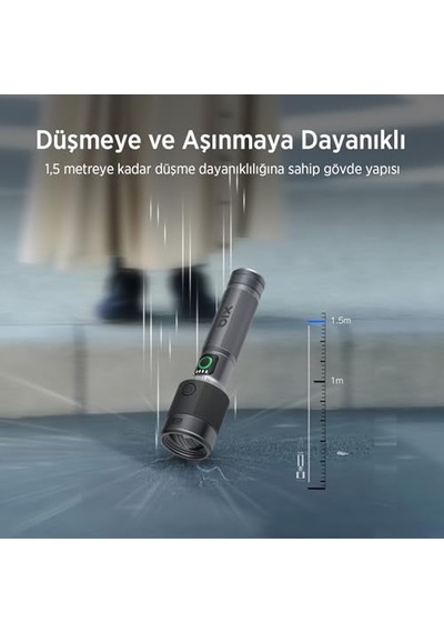 Flashlight Bx5141fl 30w Led, Max. 1450 Lümen Parlaklık Ve 690 Metreye Kadar Menzilli 2200mah Şarj Edilebilir Led Bild