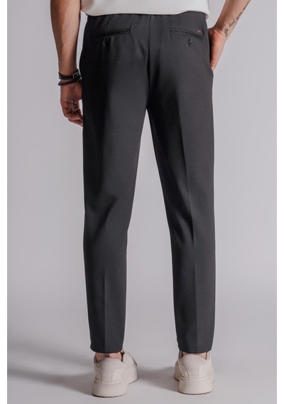 Braccas Erkek Yandan Cepli Beli Lastikli Relaxed Fit Jogger Pantolon Siyah Siyah