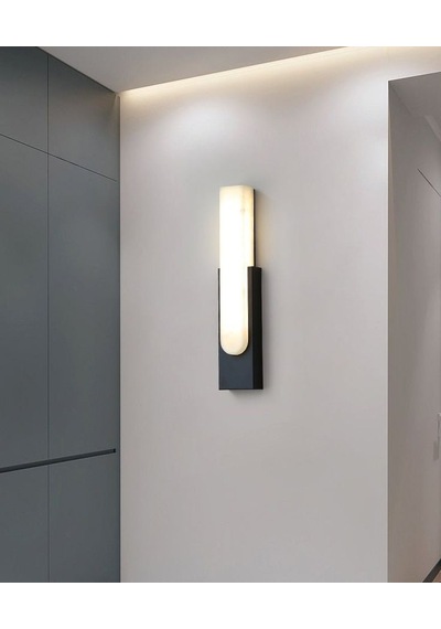 2 Adet 10 Watt, 3200 Kelvin Dekoratif Led Aplik İç Ve Dış Mekan Aydınlatma Armatürü Led Duvar Apliği Gün Işığı - Sarı