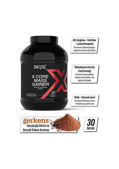 Mass Gainer Çikolata 3 Kg 30 Servis + Kreatin 300 Gr 100 Servis + Shaker Çikolata