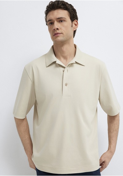 Mavi - Bej Polo Tişört 0613344-70144