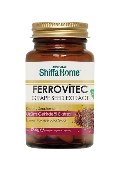 Aksu Vital Shiffa Home Ferrovitec Üzüm Çekirdeği 710 MG 60 Kapsül