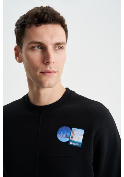 AR-MA Arma Şık Erkek Regular Fit 3 İplik Şardonlu Bisiklet Yaka Sweatshirt 001
