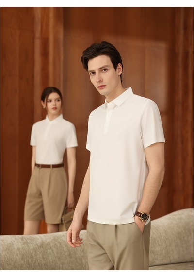 New Performance Premium Polo T-shirt 82% Nylon 18% Spandex Beyaz