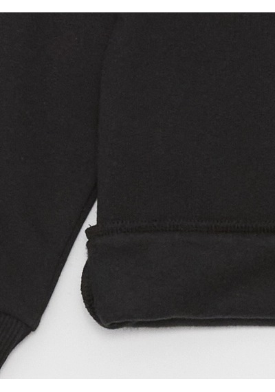 LC Waikiki Lcw Baby Siyah Bisiklet Yaka Uzun Kollu Baskılı Erkek Bebek Sweatshirt