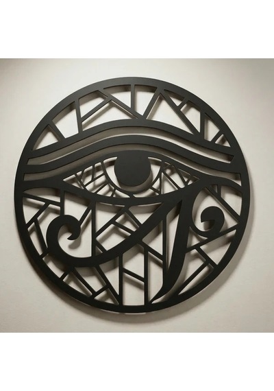 Horus Gözü Duvar Tablosu Mdf Lazer Kesim Geometrik Modern Duvar Süsü Eye Of Horus Dekor