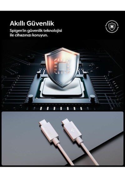 Spigen Essential 2m Usb-c To Usb-c 60w Kablo Aca08719 Beyaz
