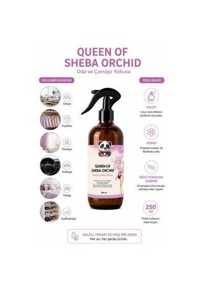 Rosie 3 Adet Queen Of Sheba Orchid Oda Ve Çamaşır Spreyi 250 Ml Fresh