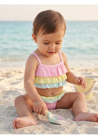 Civil Baby Kat Kat Fırfırlı 6-18 Ay Mayo - Pembe