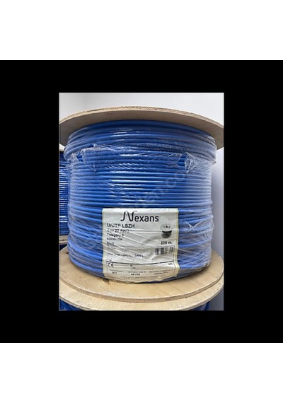 Nexans Nex1611tb5, Mavi, Cat6, 500m, 23awg 0,58mm , Utp, %100 Bakır, Lszh Halogen Free, Makara, Kab