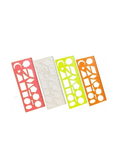 Şablon Geometrik Şekiller 25 Cm 02285 Turuncu