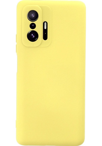 Xiaomi Mi 11t Pro Uyumlu Kılıf Nano İçi Kadife Silikon - Sarı