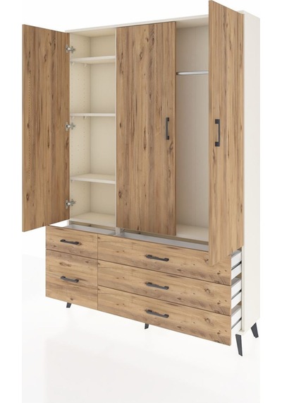 Arges Dolap 5 Raflı 5 Çekmeceli Tek Askılı 132x30x195 Aytaşı-çam/çam Atlas Çam/atlas Çam Arges Dolap 5 Raflı 5 Çekmeceli Tek Askılı 132x30x195 Aytaşı-çam/çam Atlas Çam/atlas Çam