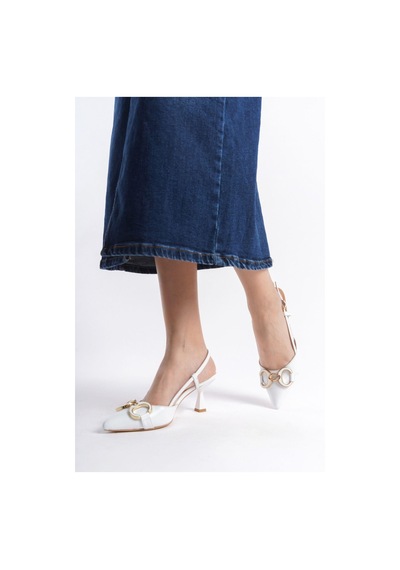 Mubiano Hakiki Deri Collection Kadın Topuklu Stiletto & Ayakkabı Beyaz -mcbrg5793-b Beyaz