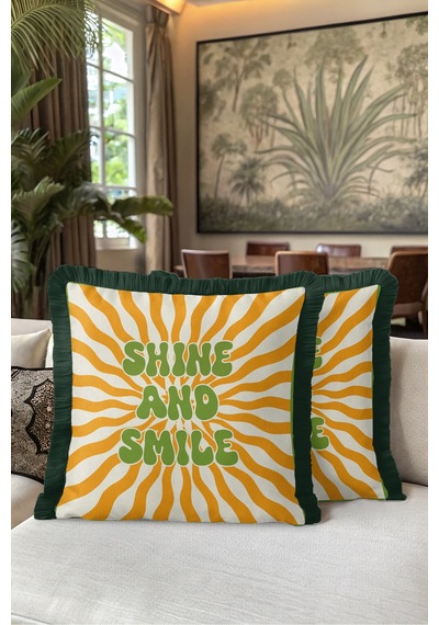 Retro Shine Tipografik Saçaklı Yastık Kılıfı - Motto Sarı Yeşil Siyah Püsküllü Kırlent Kılıfı Sakin Lagün Lime Retro Shine Tipografik Saçaklı Yastık Kılıfı - Motto Sarı Yeşil Siyah Püsküllü Kırlent Kılıfı Sakin Lagün Lime