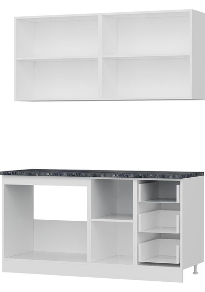 Minar 160 Cm Mutfak Dolabı Beyaz Antrasit 160-a1