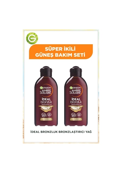 Garnier Ambre Solaire Yoğun Bronzlaştırıcı Yağ Gkf2 200ml 2'li Set pktgrnambrgkf20x2-7860