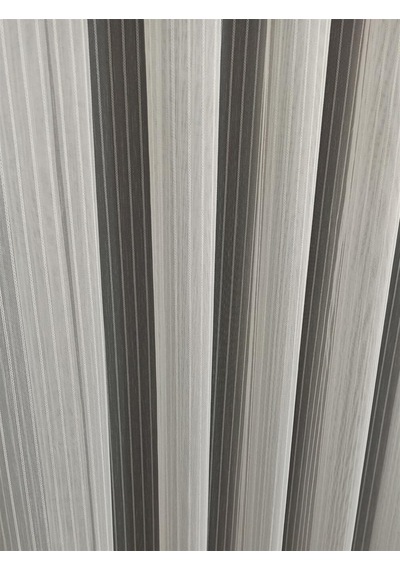 Düz Zincir Keten Zeminli Tül Perde / Ölçünüze Özel Dikim Kırık Beyaz