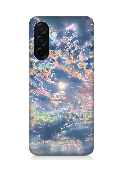 Samsung Galaxy A26 Uyumlu Renkli Bulutlar  Desenli Silikon Kılıf