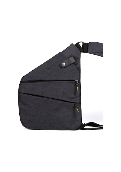 Newish Polo Heybe Keten Kumaş Çapraz Göğüs Ve Omuz Çantası New121 - Siyah