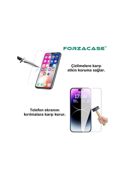 Forzacase Xiaomi Mi 13t Pro İle Uyumlu Temperli Kırılmaz Cam Ekran Koruyucu - Fc002 Şeffaf