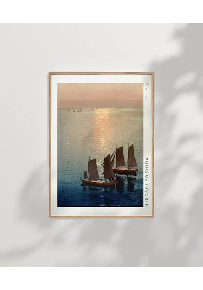 Çerçevesiz Poster Hiroshi Yoshida Işıltılı Deniz