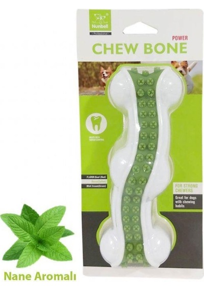 Nunbell 10 CM S Boy Aromalı Dolgulu Kemik Köpek Oyuncağı Çok Renkli