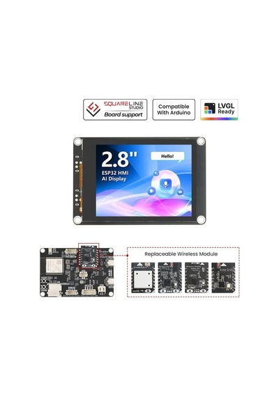 Crowpanel Advance 2.8" Esp32-s3 Hmı Dokunmatik Ekran