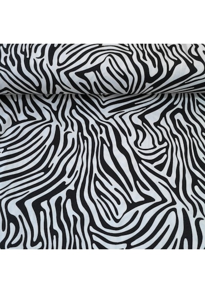 Duck Keten Kumaşı Zebra Desen Siyah Beyaz Leke Tutmaz Ev Tekstil