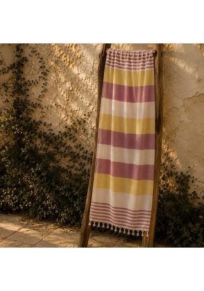 Soft Stripe Didim Peştamal - Renkli - 90x170 Cm Çok Renkli