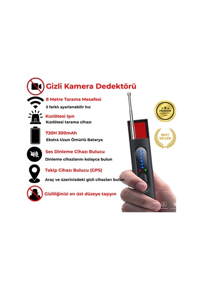Xo Crp01 Kamera Ve Sinyal Bulucu Dedektör - Profesyonel İğne Deliği Kamera Tespit Cihazı