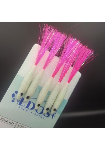 Aldos Silikonlu Çapari, Çinekop, Palamut Çaparisi, Pembe Tüylü 3 Adet
