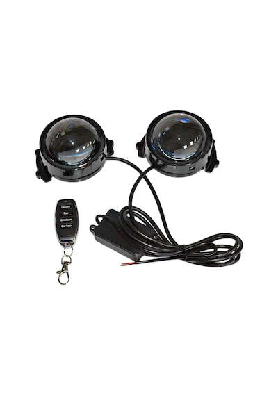 Carub 12-36v Dekoratif Lamba Led Göz+emoji+logo 33 Lens Kumandalı 80x95x60 Mm Br3010608