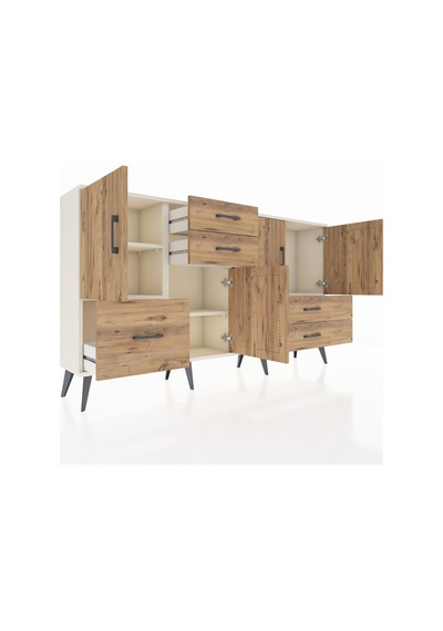 Arges Konsol 4 Raflı 5 Çekmeceli 4 Kapaklı 176x30x99 Aytaşı-çam Atlas Çam - Aytası Arges Konsol 4 Raflı 5 Çekmeceli 4 Kapaklı 176x30x99 Aytaşı-çam Atlas Çam - Aytası