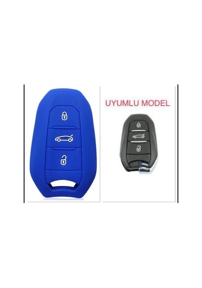 Peugeot 308 508 2008 3008 4008 5008 Uyumlu Silikon Anahtar Kılıfı