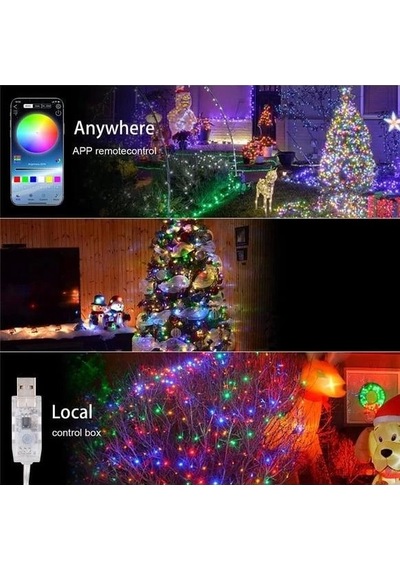 Usb Girişli Rgb Şerit Led Seti 10 Mt Ip 68 App Kontrol
