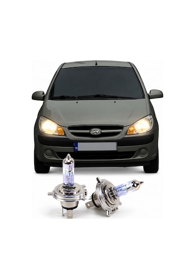 Hyundaı Getz Halojen Sarı Kısa Ve Uzun Far Yedek Ampulü H4 Xtreme Vısıon %150 Xv 2 Adet