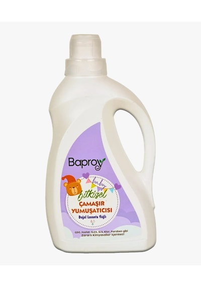 Baproy Bebekler Için Bitkisel Çamaşır Yumuşatıcısı Doğal Lavanta Yağlı 1 Litre