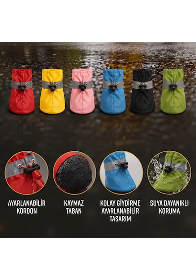 Zvnm Evcil Hayvan Pati Botu - Kordonlu Tasarım - Kaymaz Taban Zcv12