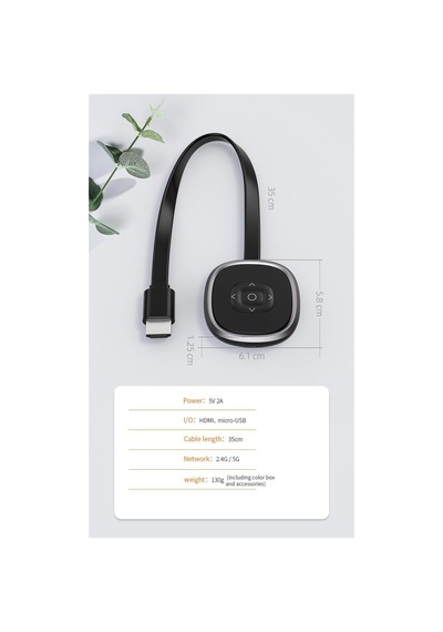 Lexroo G20 Kablosuz Ekran Yansıtma Cihazı Hdmı Dongle 5g Wi-fi Görüntü Alıcı