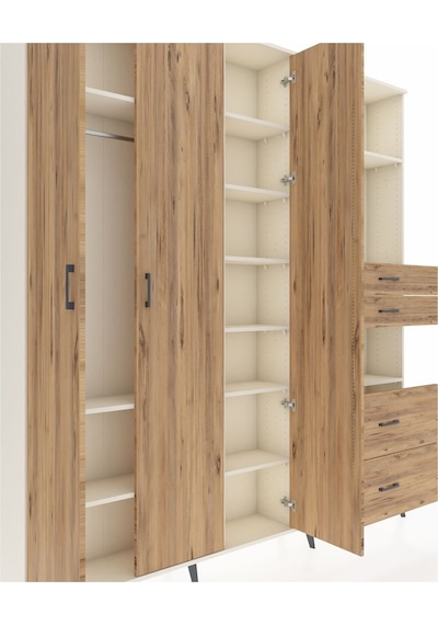 Arges Dolap 12 Raflı 4 Çekmeceli Tek Askılı 220x30x243 Aytaşı-çam/çam Atlas Çam/atlas Çam Arges Dolap 12 Raflı 4 Çekmeceli Tek Askılı 220x30x243 Aytaşı-çam/çam Atlas Çam/atlas Çam