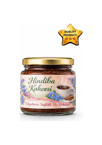 Estoria Coffee Hindiba Kahvesi 100 G Diyet Kahve Kafeinsiz Kahve Alternatifi Cam Kavanoz Öğütülmüş