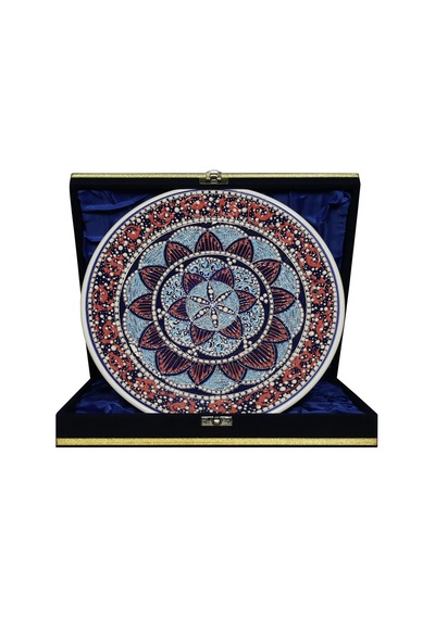 E38 El İşçiliği Çini Tabak 25 Cm - 6665