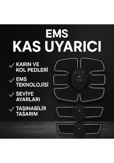 Titreşimli Ems Spor Aleti Karın Kol Ve Bacak Kas Yapma Cihazı 2025 Model Çok Renkli